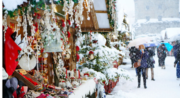 Weihnachtsmarkt in Italien in Como, Aosta und Asti